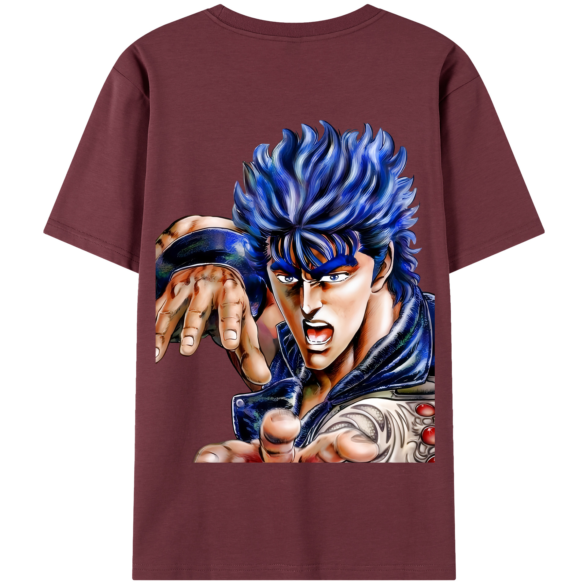 （画像用） 北斗の拳 Fist of the North Star 綿100％半袖Tシャツ（背面プリント）